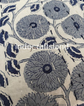 Hand Block Print Indian Kantha Quilt – King & Queen Size Cotton Bedspread with Floral Pattern